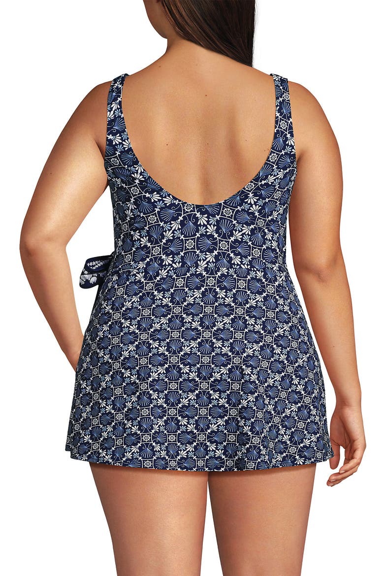 lands end side tie mini swim dress Women's Side Tie Mini Swim Dress Swimsuit
