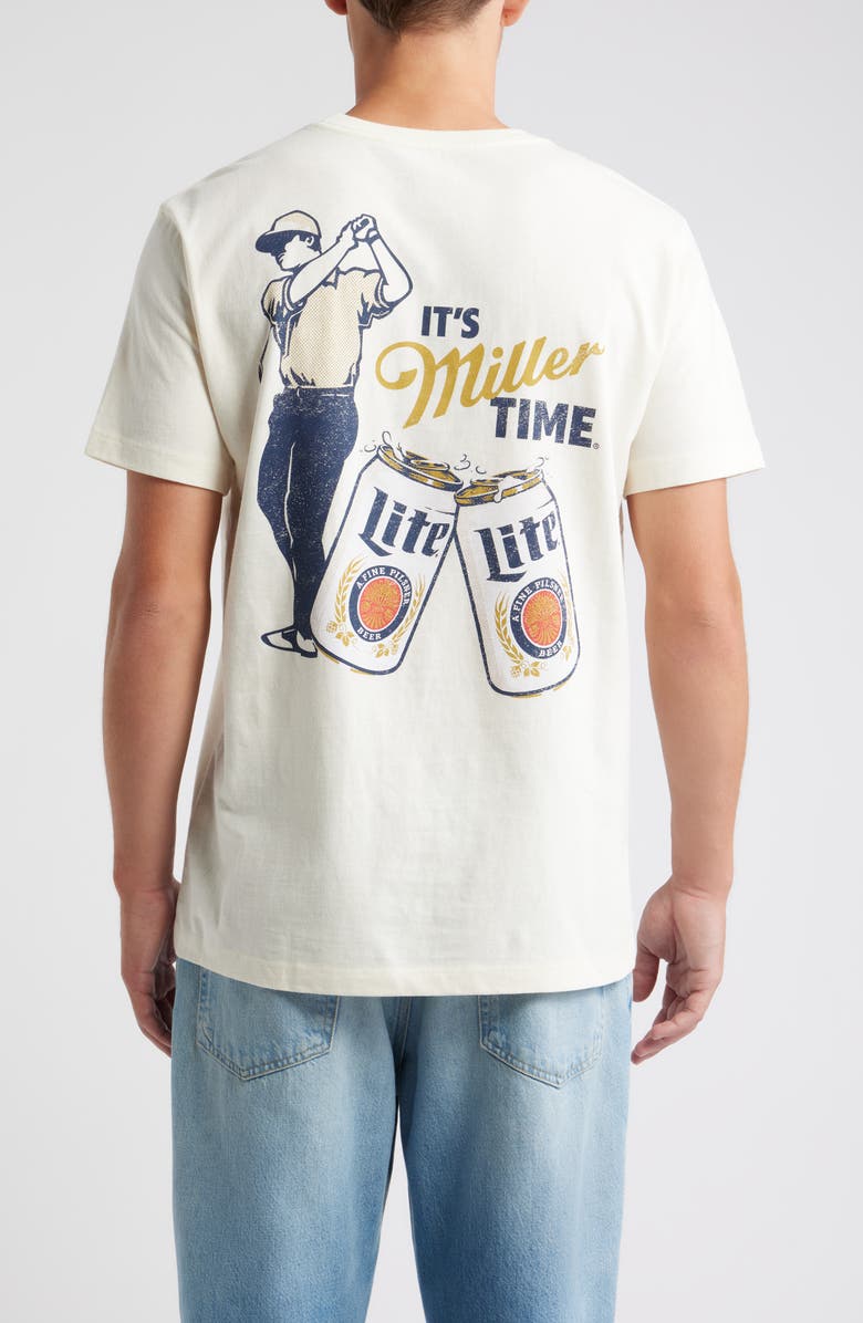 The Forecast Agency Miller Lite<sup>®</sup> Golf Swing Graphic T-Shirt, Alternate, color, Cream