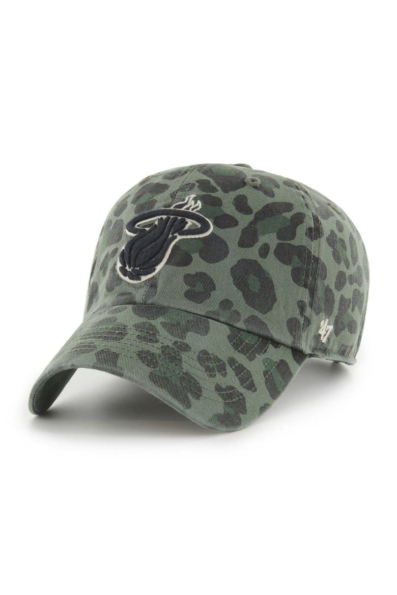 Women's '47 Green Miami Heat Bagheera Clean Up Adjustable Hat, Main, color, Green