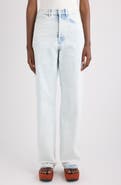 Dries Van Noten Extreme Bleach High Waist Straight Leg Jeans