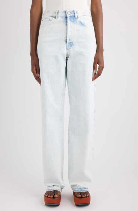 Extreme Bleach High Waist Straight Leg Jeans