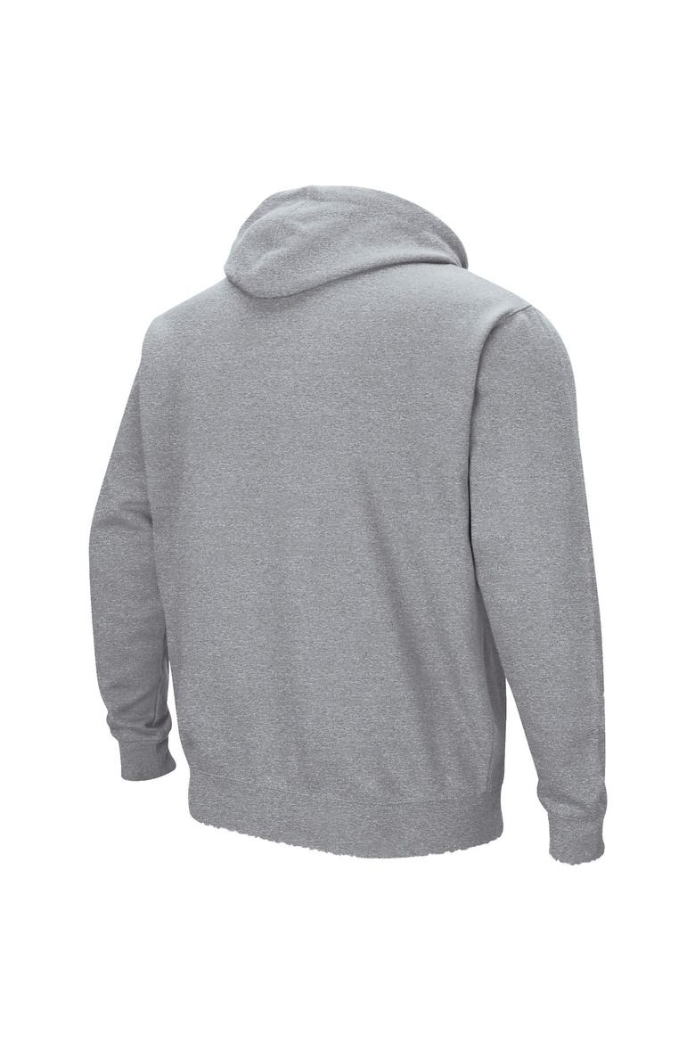 Men's Colosseum Heathered Gray Yale Bulldogs Arch and Logo Pullover Hoodie, Alternate, color, Heather Gray