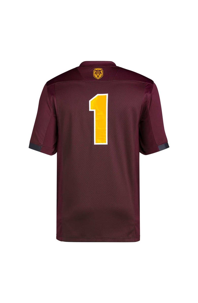 adidas Men's adidas #1 Maroon Arizona State Sun Devils Premier Football Jersey, Alternate, color, Maroon