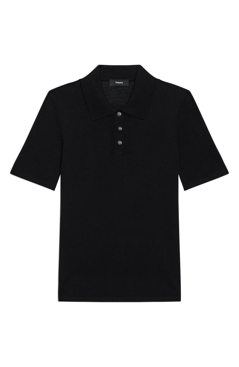 Theory Merino Wool Polo, Alternate, color, Black