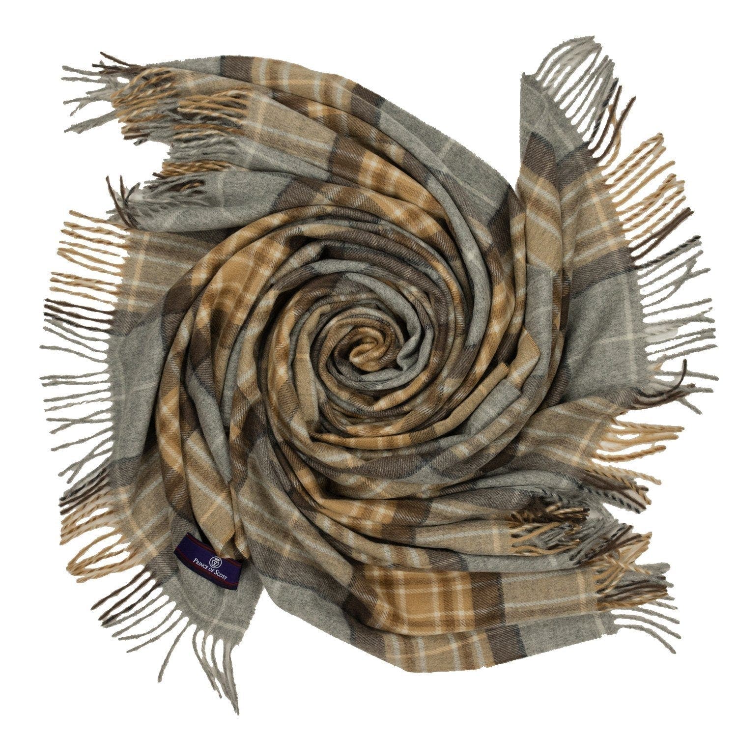 Prince of Scots Highland Tartan Tweed Throw - Thumbnail 4