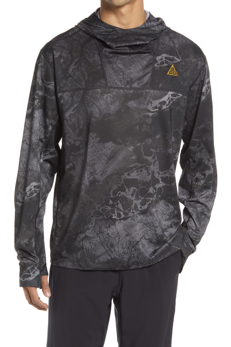 ACG Dri-FIT UV Lava Tree Pullover Hoodie, Main, color, BLACK/ PEAT MOSS
