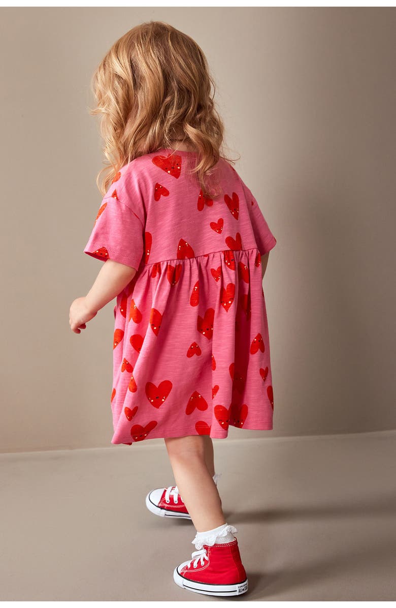 NEXT Kids' Heart Print Cotton Dress, Alternate, color, 
