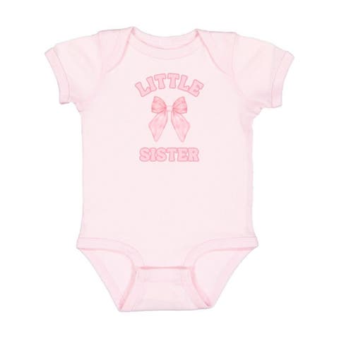 Little Sister Bow Short Sleeve Bodysuit (Baby)
