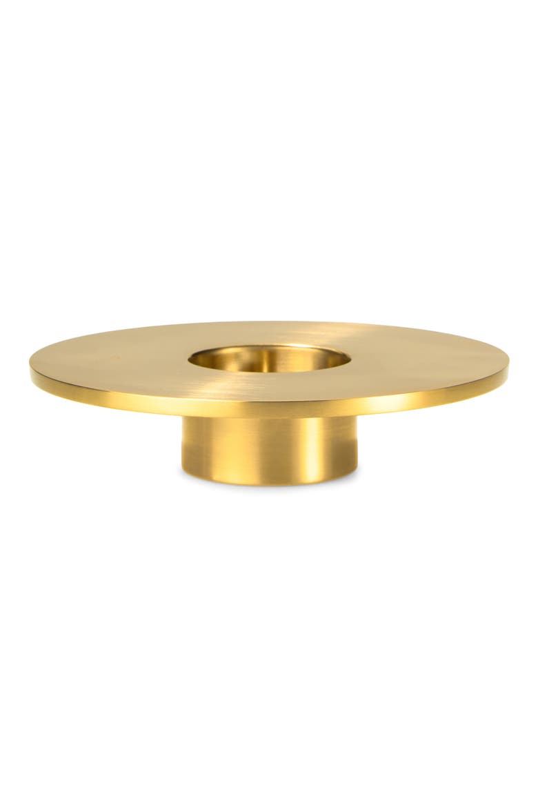 Eclipse Brass Candle Holder, Main, color, GOLD