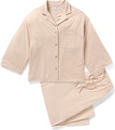 Petite Plume Olivia Wide Leg Pima Cotton Pajamas