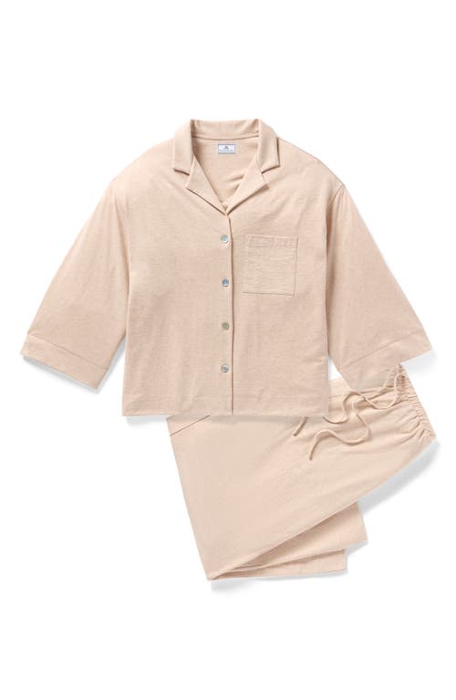 PETITE PLUME PETITE PLUME OLIVIA WIDE LEG PIMA COTTON PAJAMAS