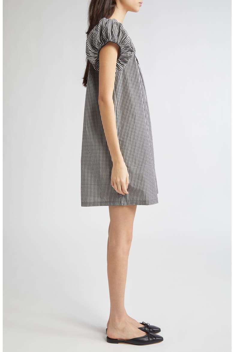 Julia Gingham Cotton Shirt Dress, Alternate, color, NOIR LA MADDALENA GINGHAM
