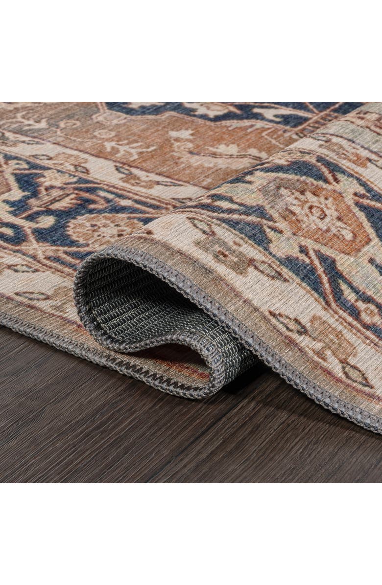 JONATHAN Y Maris Ornate Medallion Machine-Washable Area Rug, Alternate, color, Beige/Blue