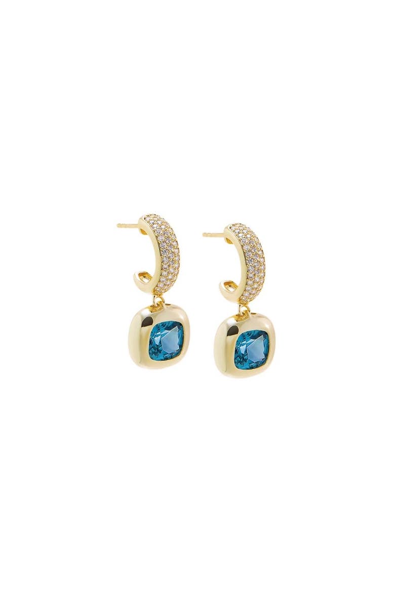 Acquamarine Cushion Cut Drop Earring, Main, color, Sapphire Blue
