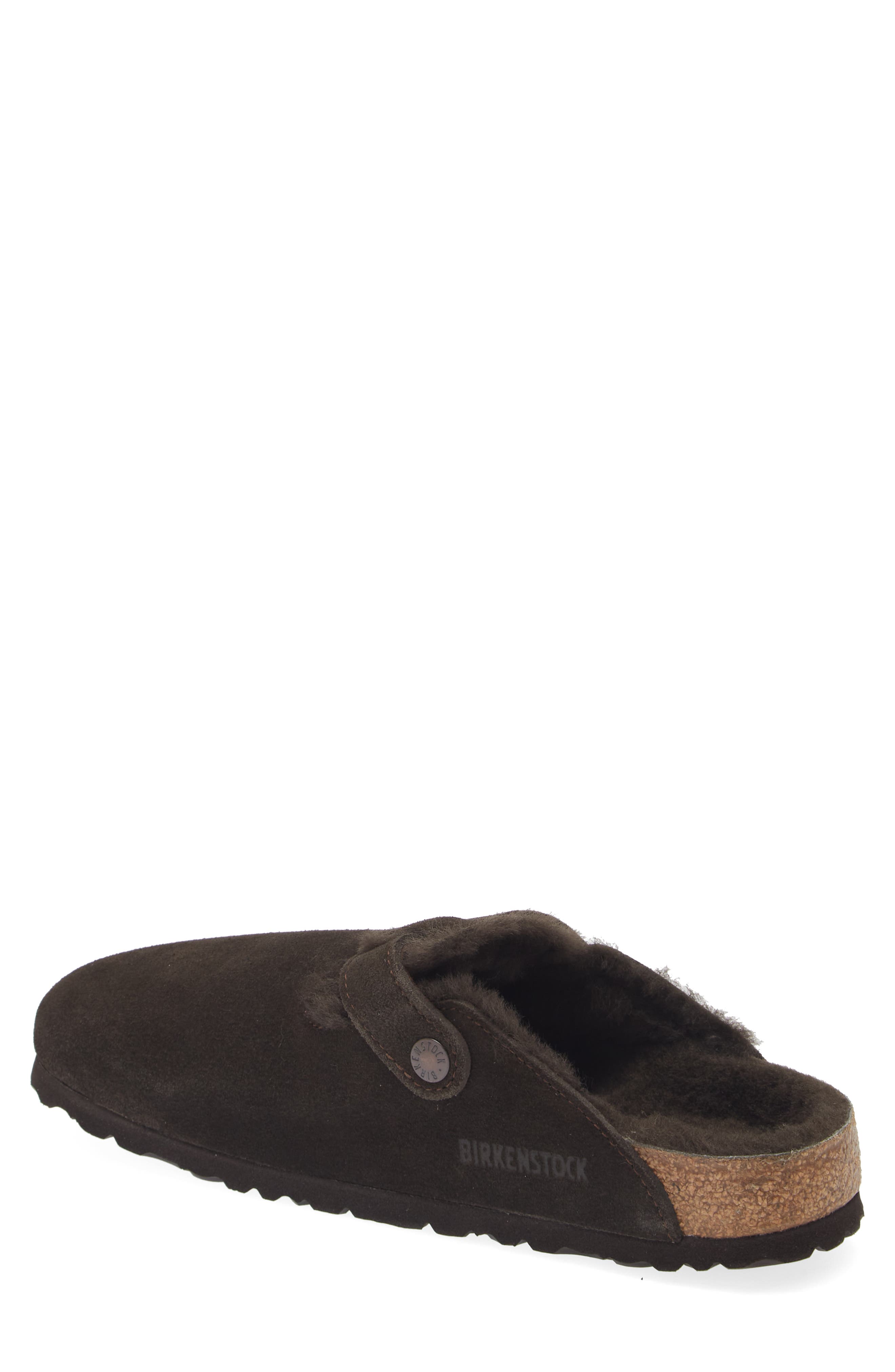 Birkenstock Boston Genuine Shearling Lined Clog, Alternate, color, Mocha/ Mocha