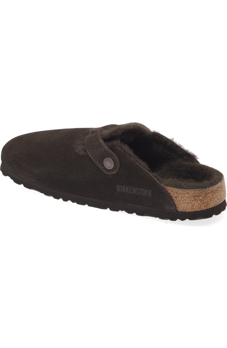Birkenstock Boston Genuine Shearling Lined Clog, Alternate, color, Mocha/ Mocha