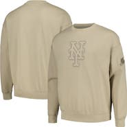 PRO STANDARD Men's Pro Standard Pewter New York Mets Neutral Drop Shoulder Pullover Sweatshirt