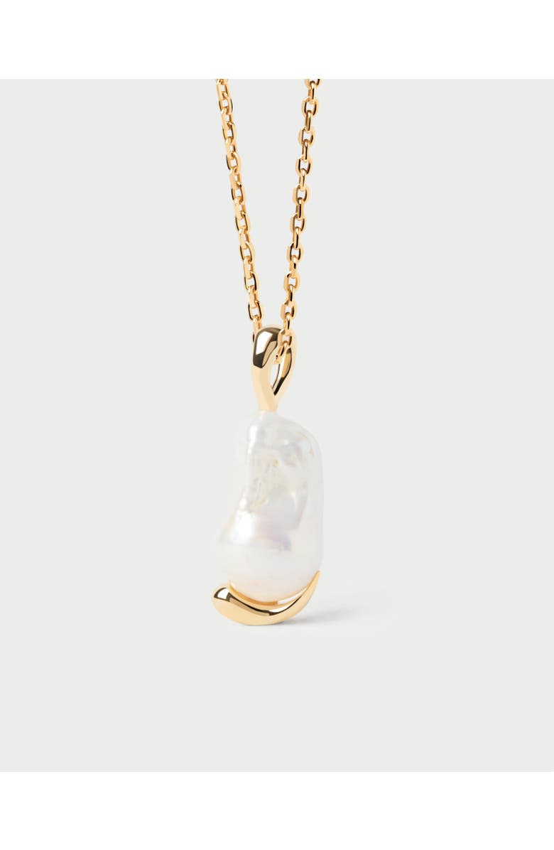 PDPAOLA La Perla Pendant Necklace, Main, color, Brass