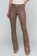 L'AGENCE Ruth Coated High Waist Raw Hem Straight Leg Jeans
