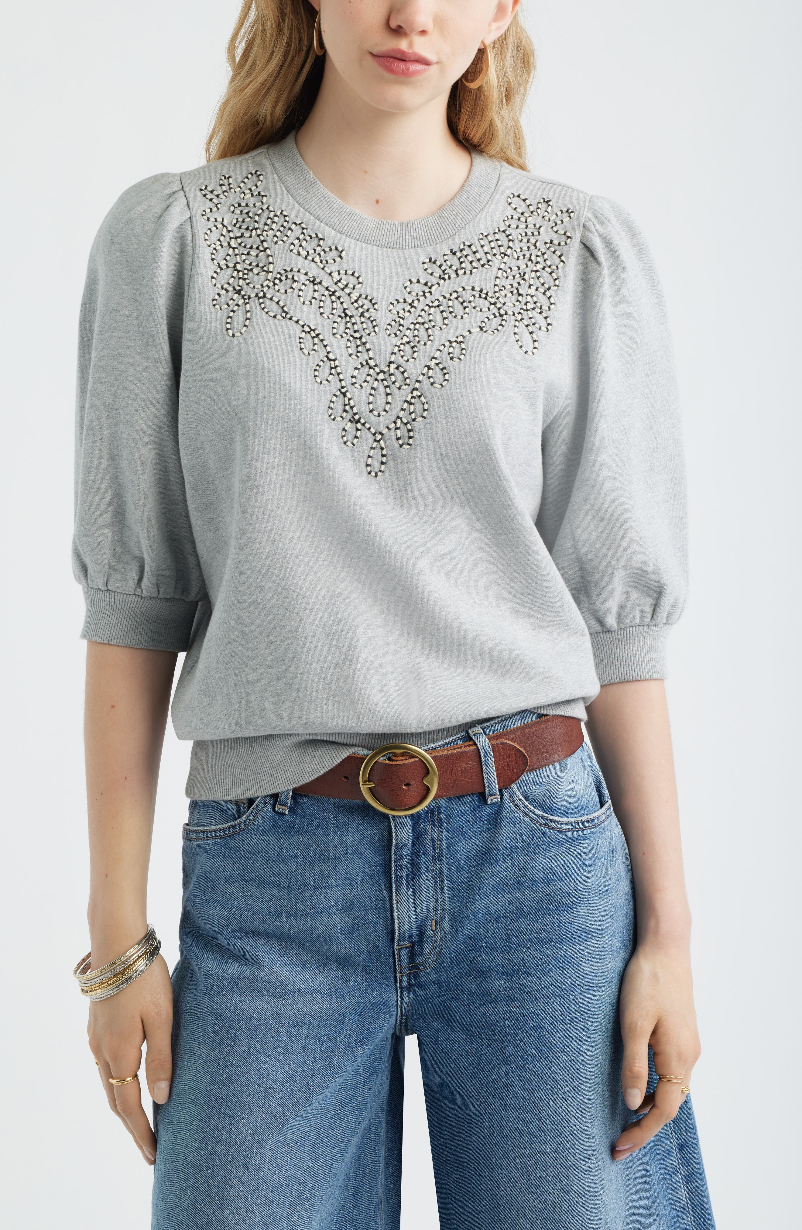 GREY HEATHER EMBROIDERY