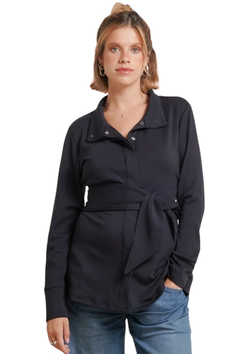 Allyson Maternity & Nursing Lounge Jacket, Main, color, Midnight Blue