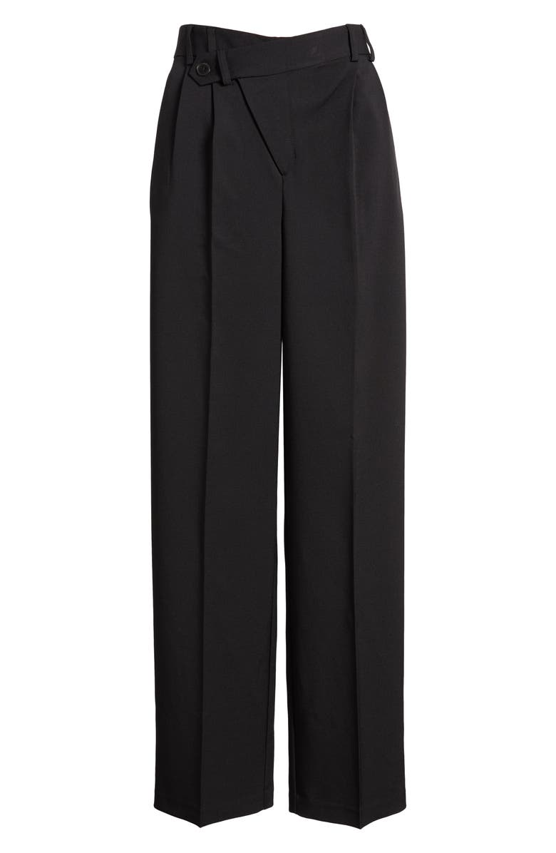 Topshop Asymmetric Wrap Front Pants, Alternate, color,