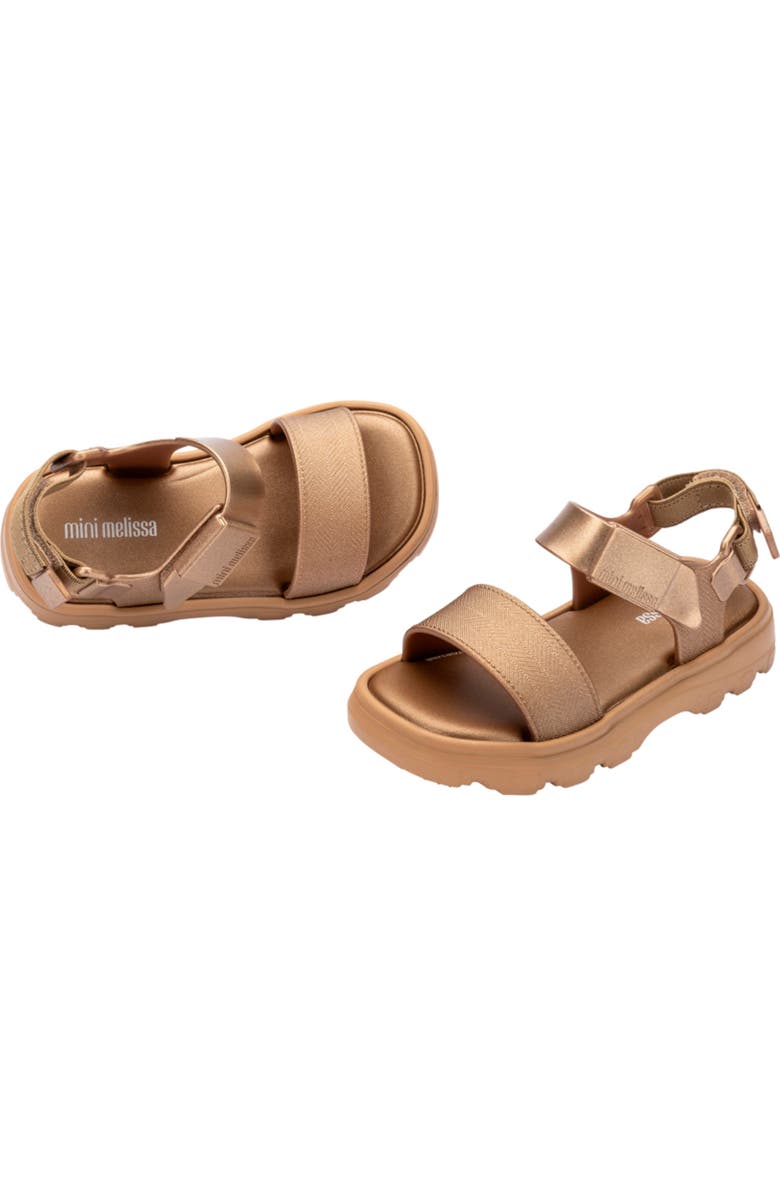 Mini Melissa Kids' Kick Off Platform Sandal, Alternate, color, Gold