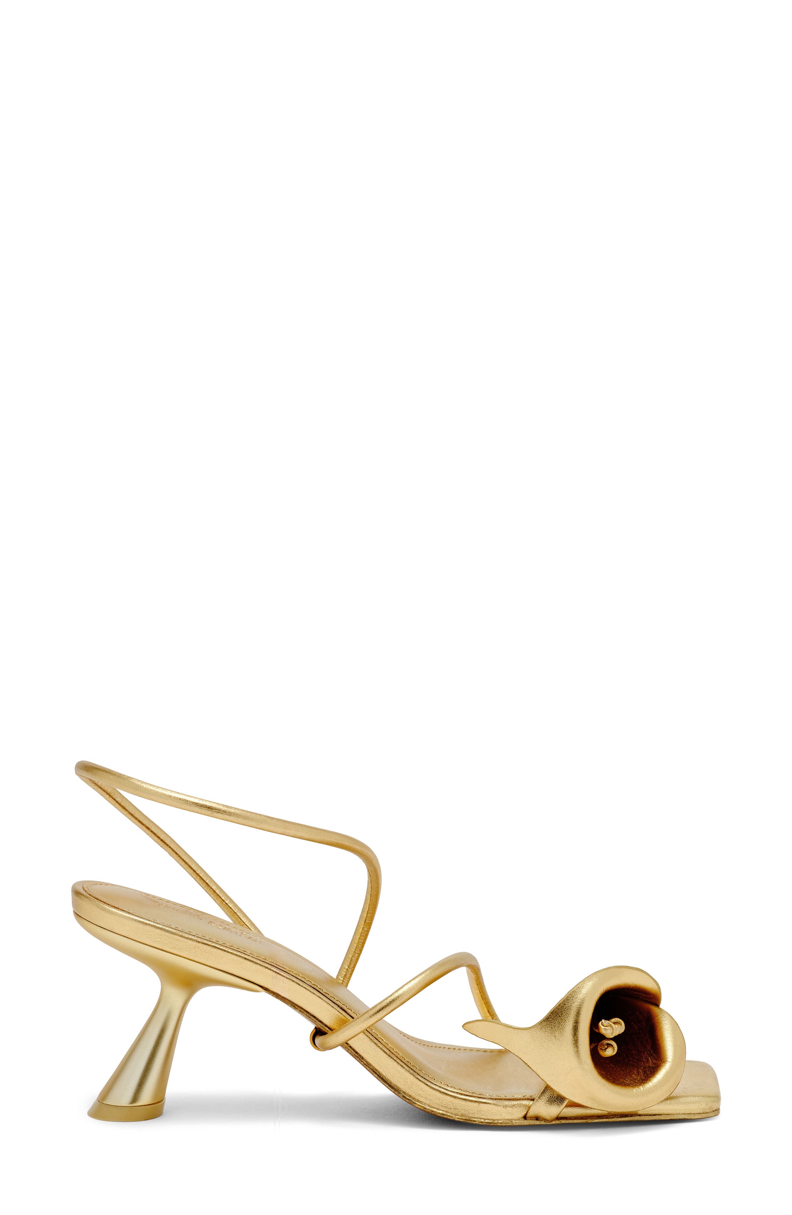 Cult Gaia Ria Calla Lily Slingback Sandal, Alternate, color, Brass