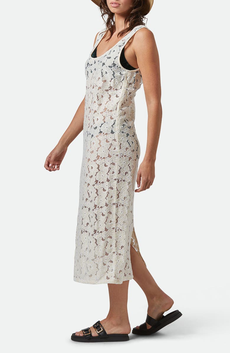 Brixton Cotton Blend Lace Cover-Up Dress, Alternate, color, Whitecap