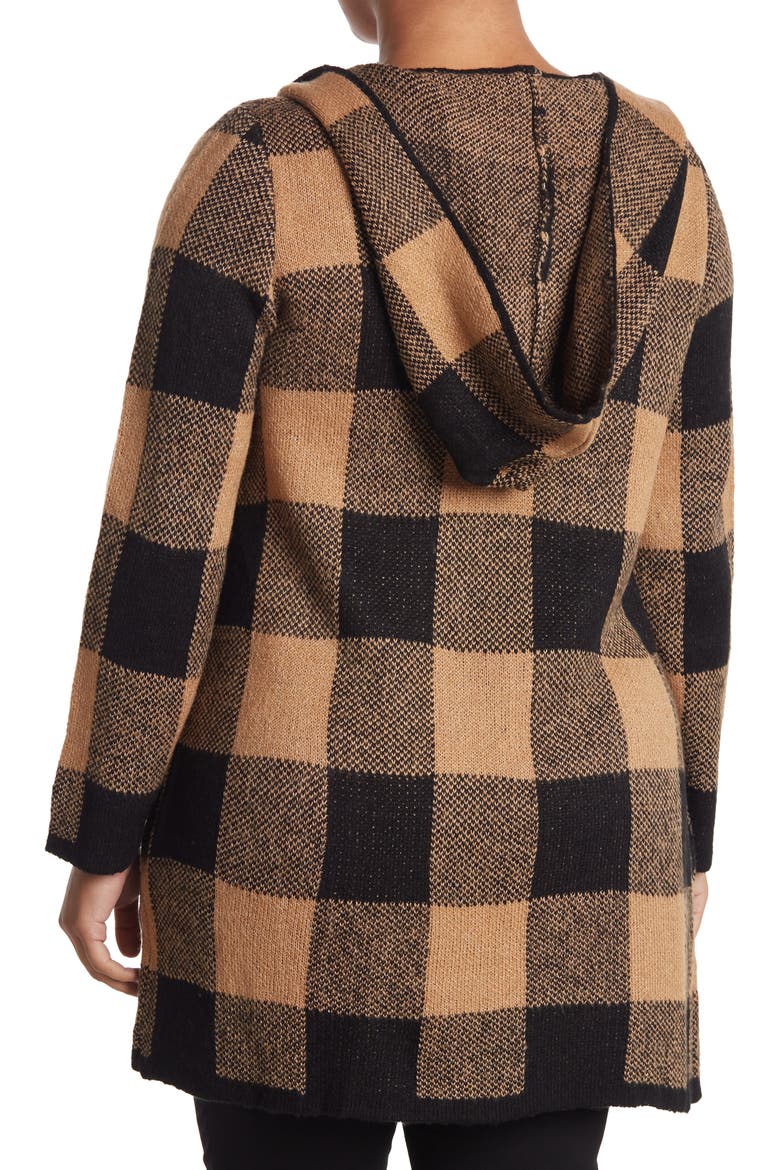 Apollo Long Sleeve Hoodie Cardigan, Alternate, color, BUFFALO BLACK/CAMEL