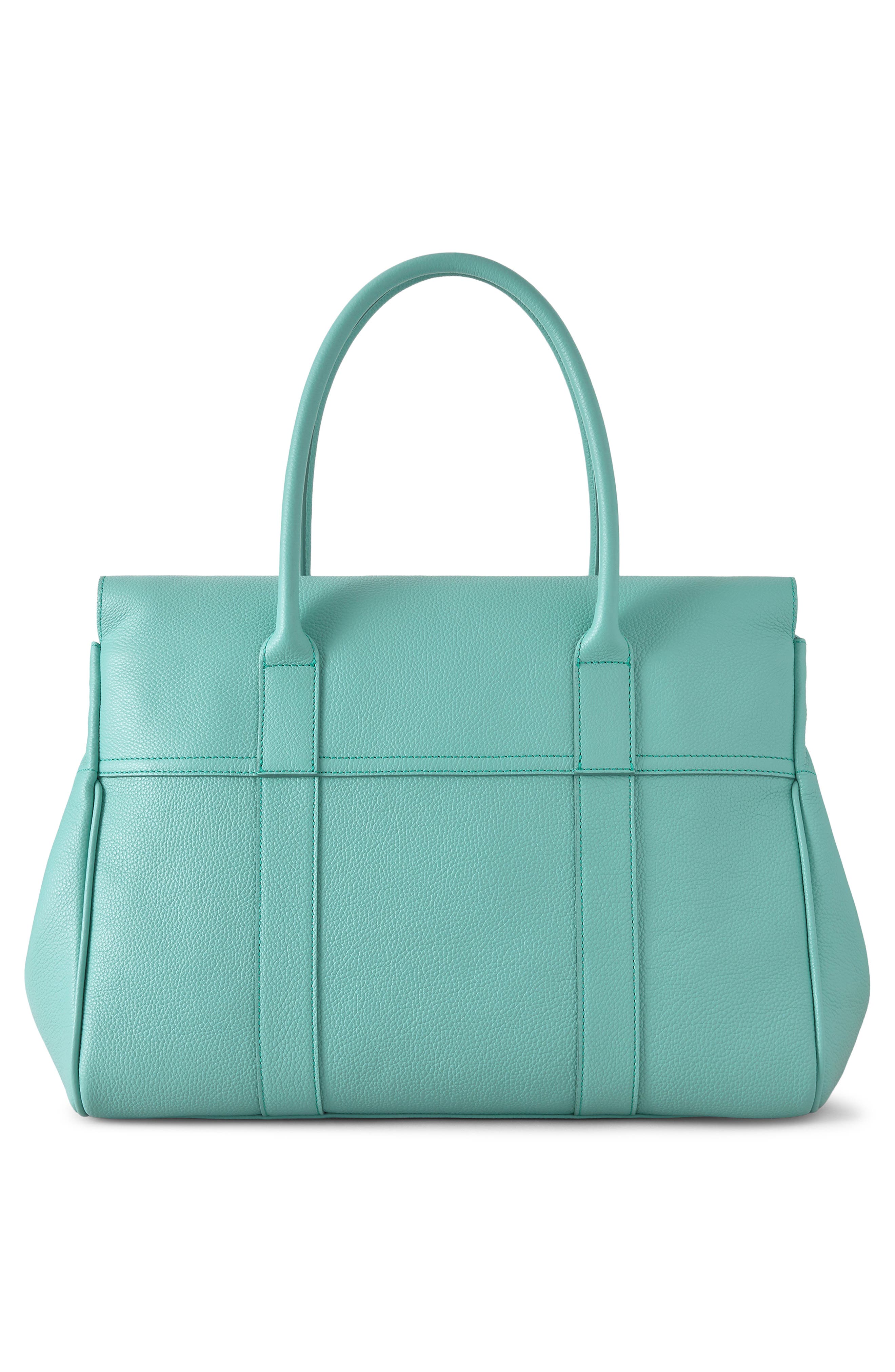 Bayswater Grained Leather Satchel, Alternate, color, MARINA BLUE