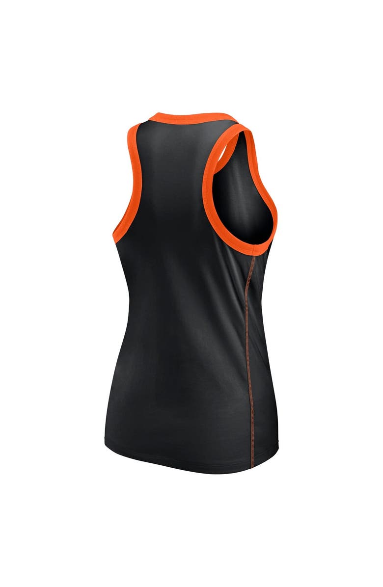 FANATICS Women's Fanatics Branded Black San Francisco Giants Tailsweep Fashion Racerback Rhinestone Tank Top, Alternate, color, Black