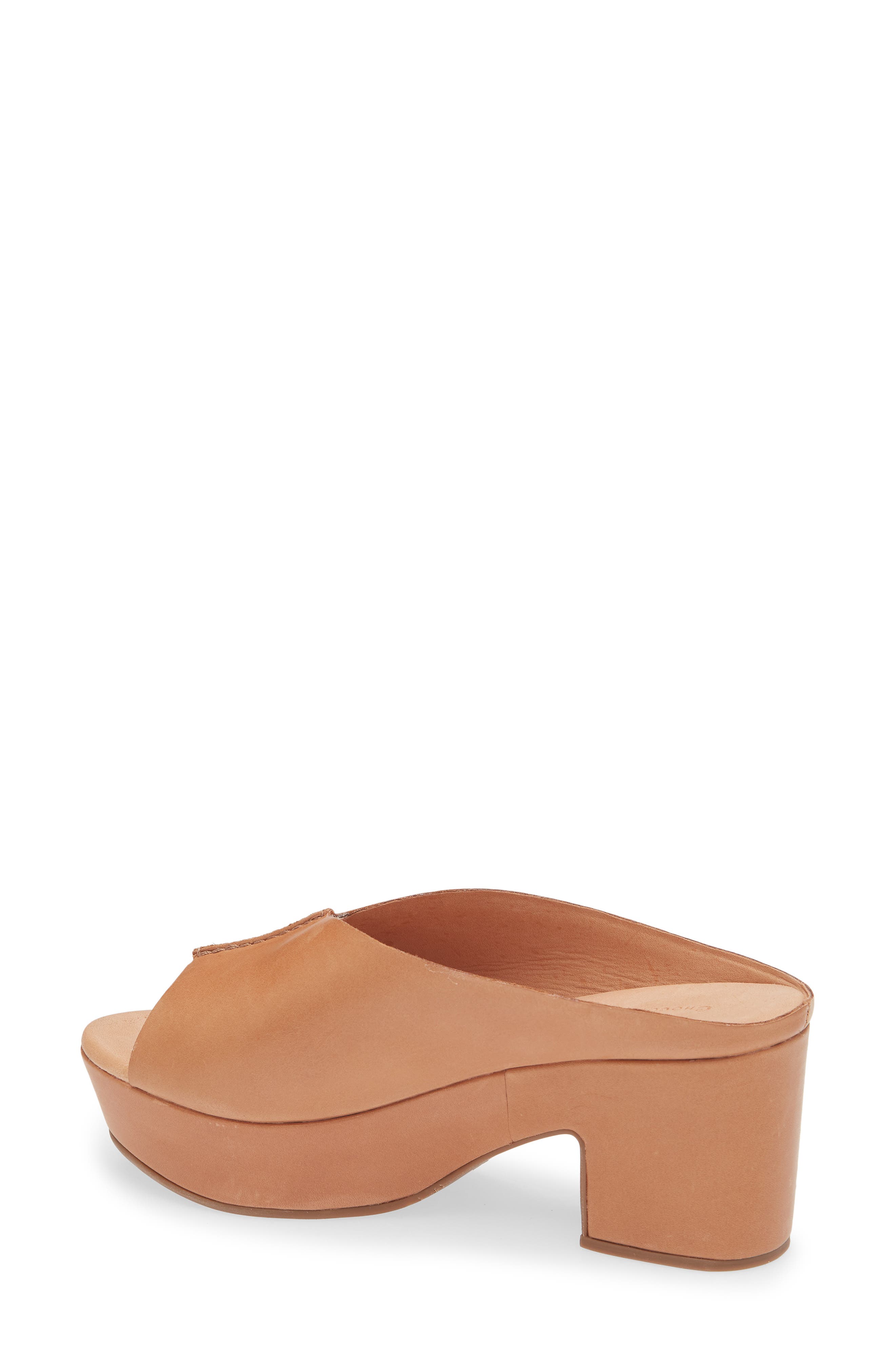Gito Platform Slide Sandal, Alternate, color, CAMEL LEATHER