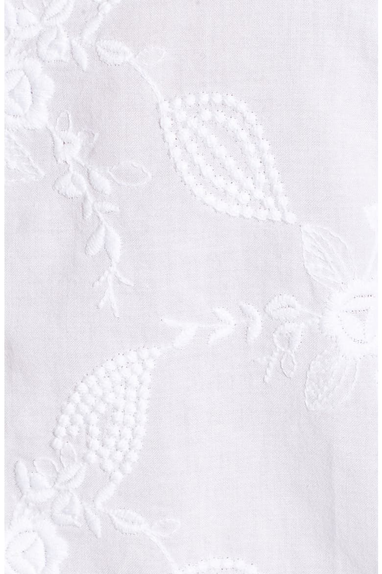 Flutter Sleeve Embroidered Top, Alternate, color, WHITE