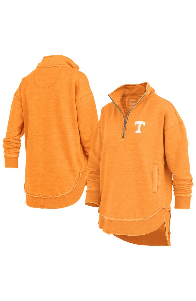 PRESSBOX Women's Pressbox Tennessee Orange Tennessee Volunteers Northfork Sojourn Poncho Quarter-Zip Sweatshirt, Main, color, Tennessee Orange