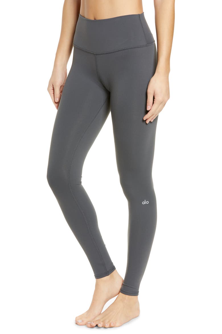 alo HIGH-WAIST AIRBRUSH LEGGING XS グレー Airbrush High Waist Leggings (Women) | Nordstrom