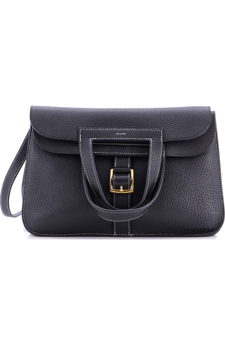 Pre-Owned Hermes Halzan Bag Clemence 31, Main, color, Bleu Indigo