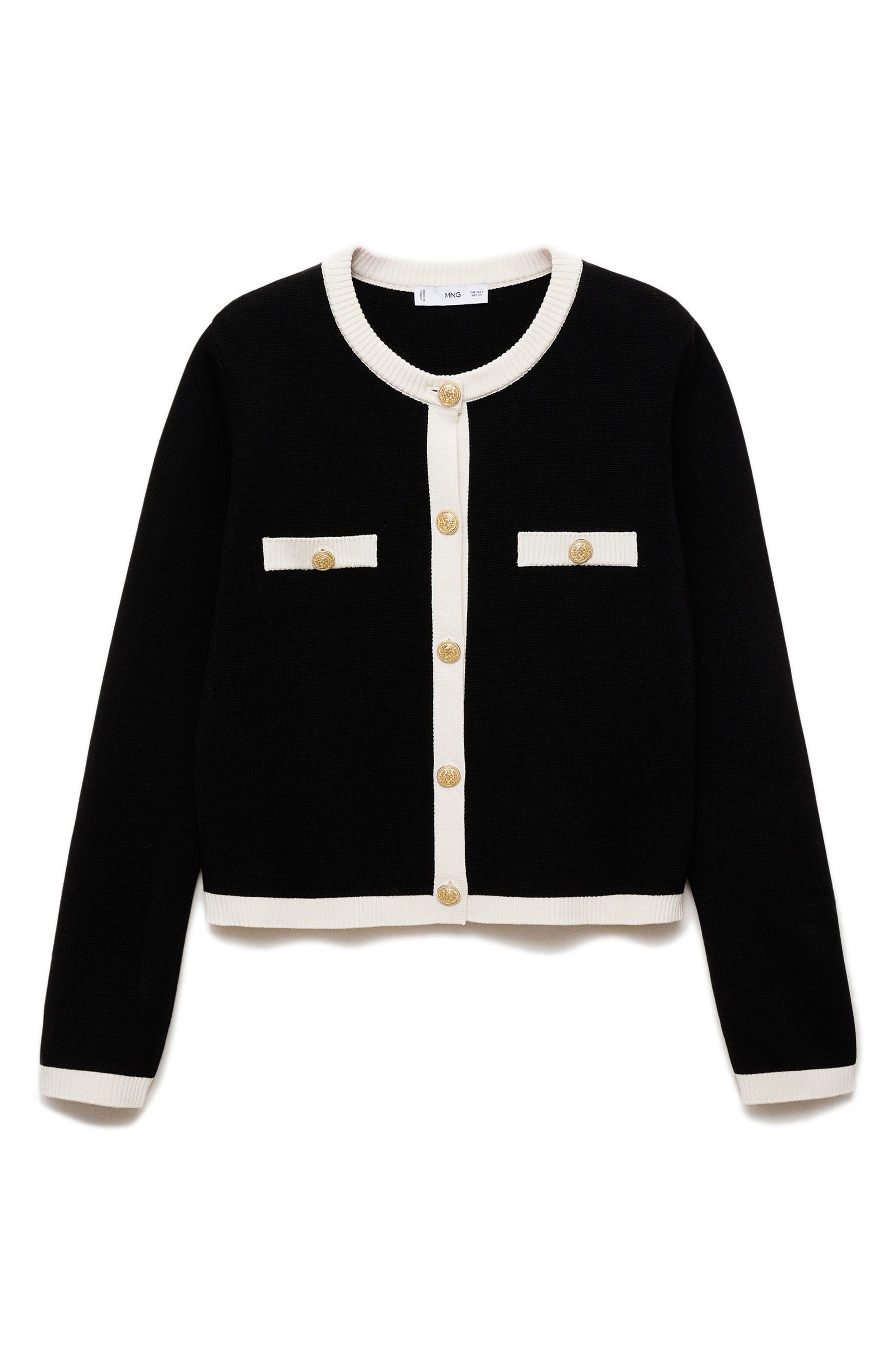 Trim Sweater Jacket