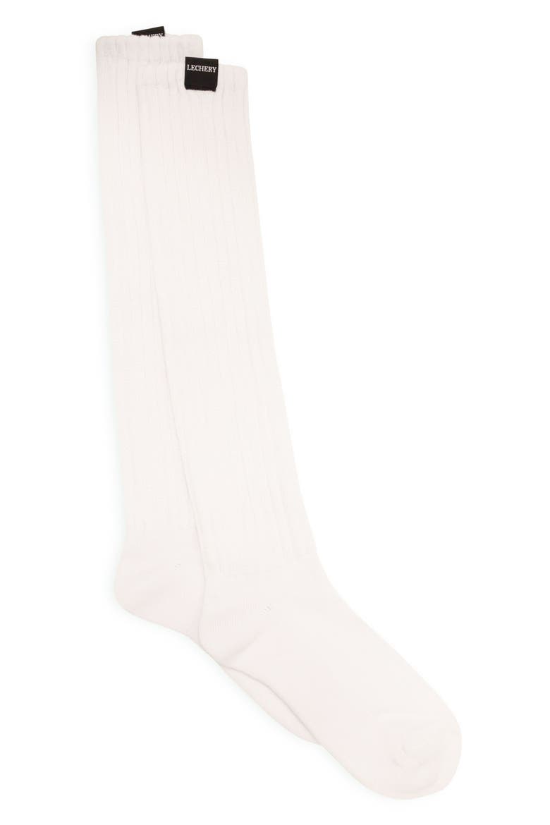 Gender Inclusive Scrunch Crew Socks, Alternate, color, WHITE