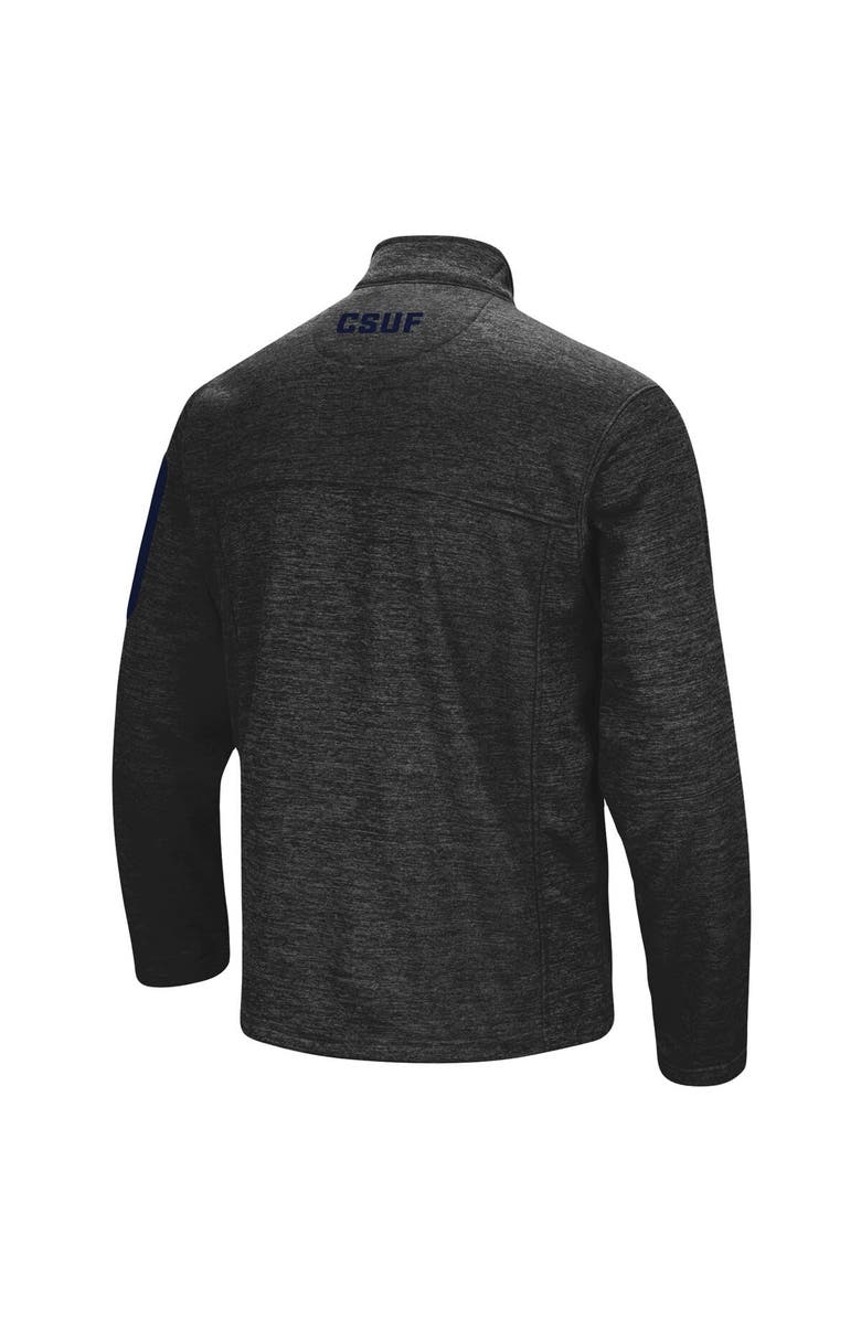COLOSSEUM Men's Colosseum Heathered Charcoal Cal State Fullerton Titans Anchor Full-Zip Jacket, Alternate, color,