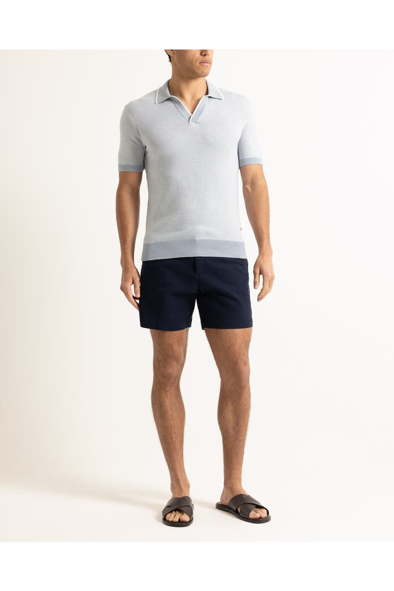 Horton Tailored Cotton Merino Polo With Contrast Tipping, Main, color, SURFSIDE BLUE/WHITE SAND