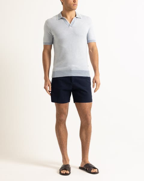 Horton Tailored Cotton Merino Polo With Contrast Tipping