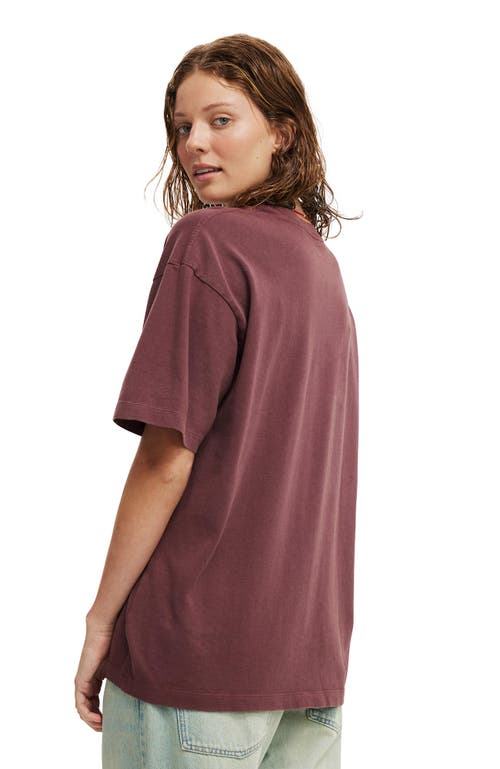 Cotton On The Premium Boxy Graphic Tee In Maryland Cherry Varnish