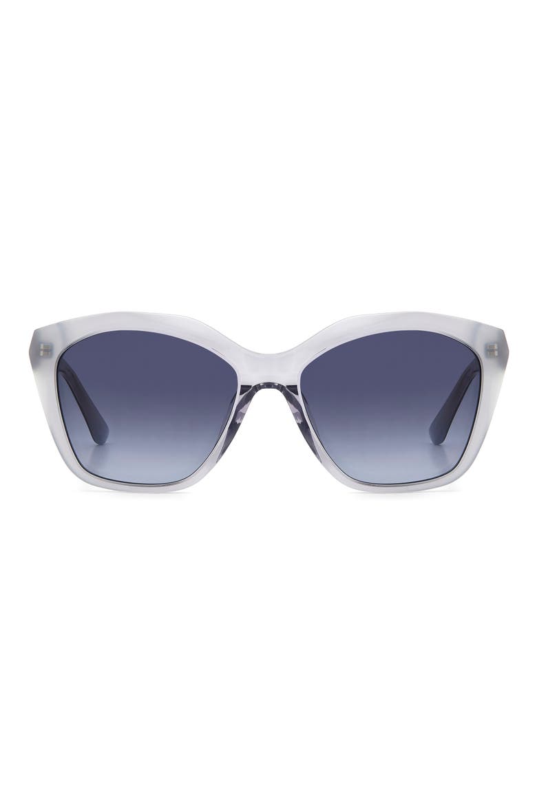 JU 634/G/S 55mm Gradient Cat Eye Sunglasses, Main, color, CRYSTAL GREY