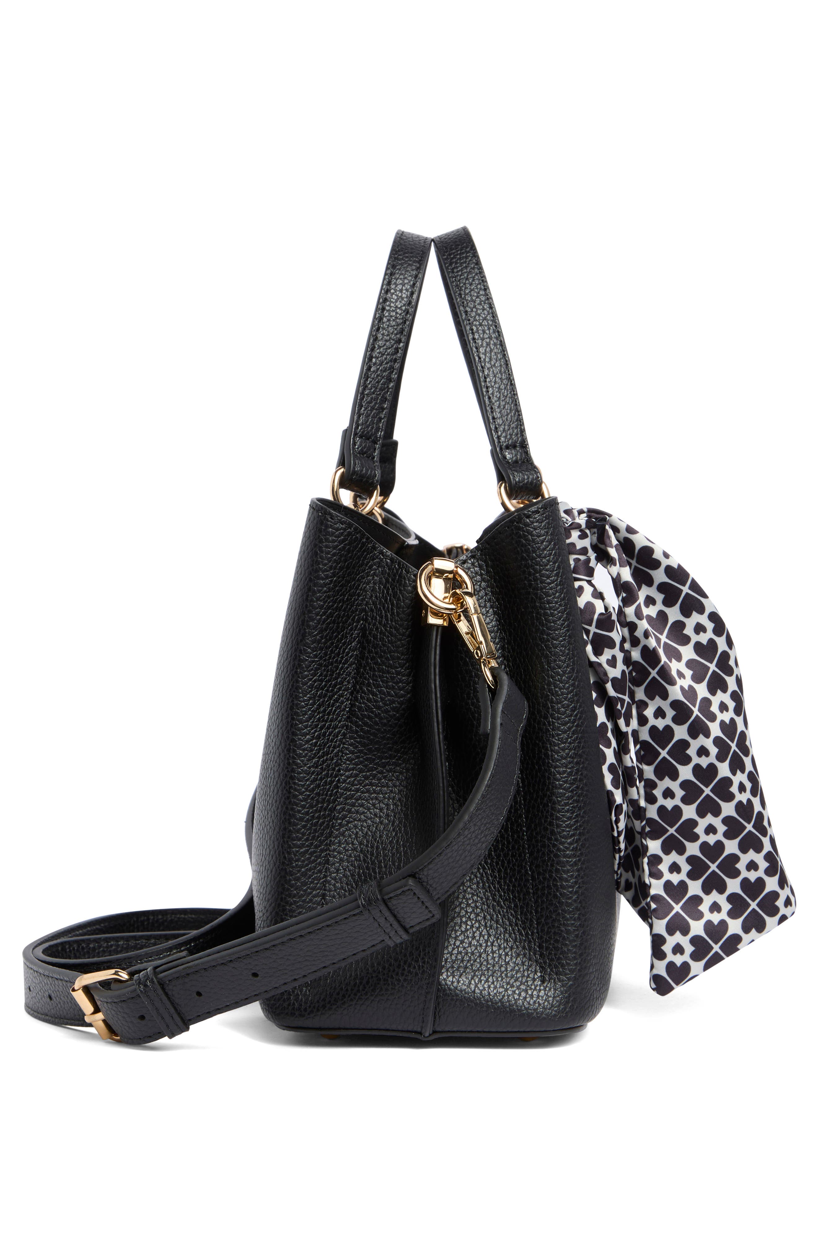 Nanette Lepore Bellamy Triple Compartment Satchel, Alternate, color, Black - Heart Geo Black