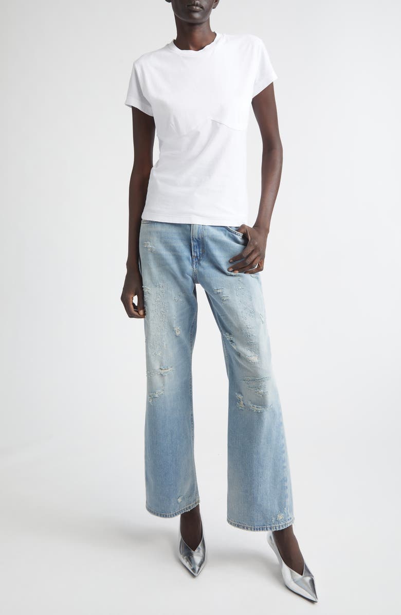 Haikure Winny Distressed Wide Leg Jeans, Alternate, color, Broken Celestial