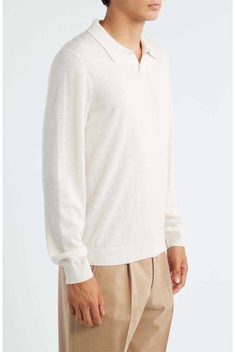 Enord Long Sleeve Wool Polo Sweater, Alternate, color, OPEN WHITE