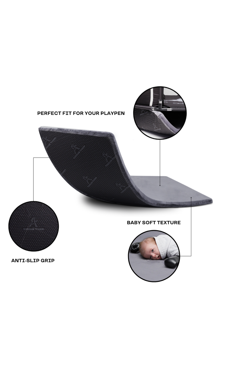 Toddler Tough Sports Play Mat, Alternate, color, Grey