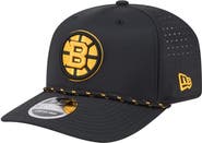 New Era Men's New Era  Black Boston Bruins Sport Vented 9SEVENTY Rope Adjustable Hat