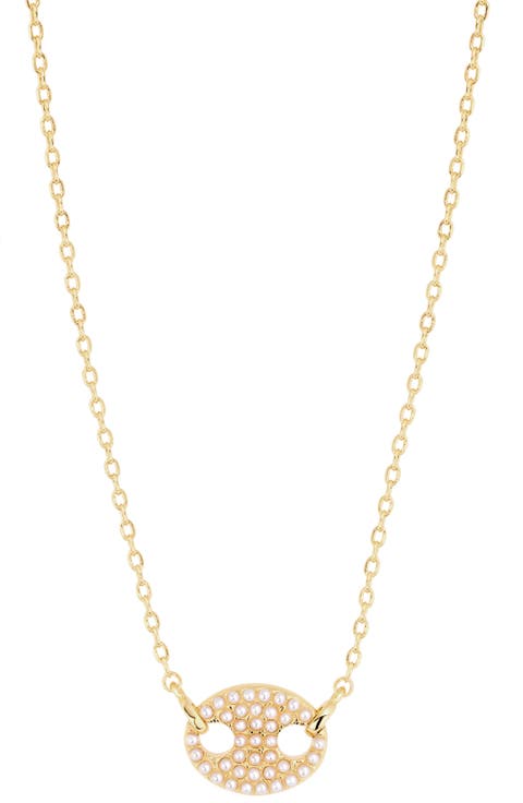 Modern Muse Faux Pearl Pendant Necklace